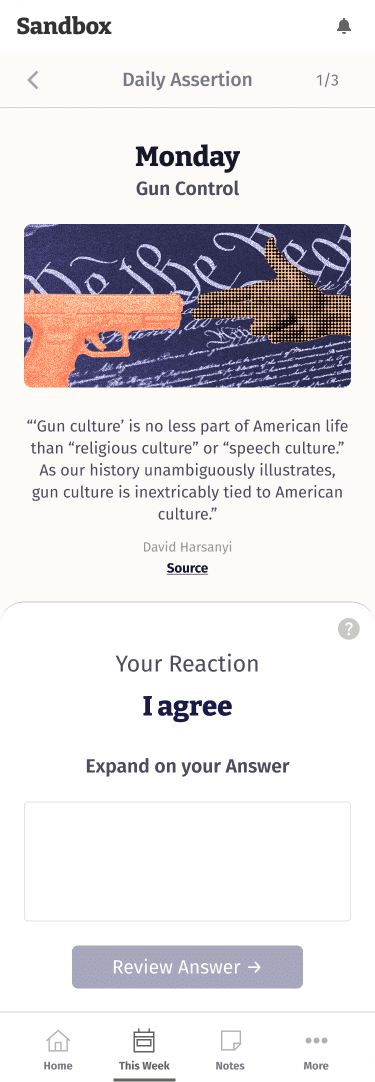 Sandbox app screenshot